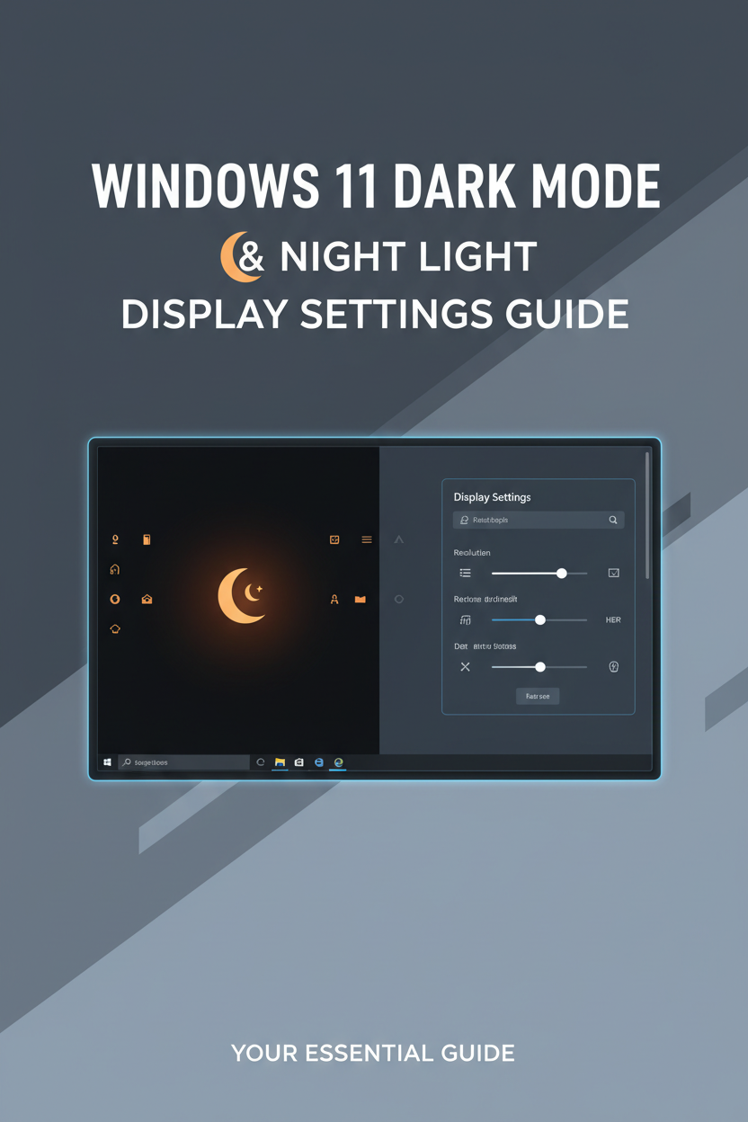 Windows 11 Dark Mode, Night Light & Display Settings Guide